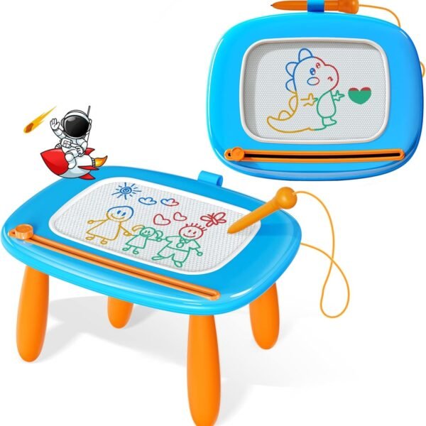 Kikidex Magnetic Drawing Board. Toddler Girl Toys for 1-2 Year Old. Doodle Board Pad Learning and Educational Toys for 1 2 3 Year Old Baby Kids Birthday Gift(Light Blue)