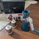 Cheese Grater Rotary. Rotary Grater for Kitchen. Kitchen Grater Vegetable Slicer with 3 Drum Blades. Fast Cutting Cheese Shredder for Vegetables and Nuts photo review