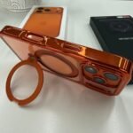 CASEKOO Cosmic Orange Glossy for iPhone 17 Pro Max Case [360 Spin Magnetic Stand][Fit for MagSafe][17FT Military Protection] Slim Polished for iPhone 17 Pro Max Case with Stand 6.9''. Cosmic Orange photo review