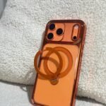 CASEKOO Cosmic Orange Glossy for iPhone 17 Pro Max Case [360 Spin Magnetic Stand][Fit for MagSafe][17FT Military Protection] Slim Polished for iPhone 17 Pro Max Case with Stand 6.9''. Cosmic Orange photo review