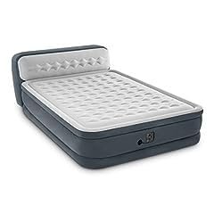 Intex 64447ED Dura-Beam Deluxe Ultra Plush Air Mattress with Headboard: Fiber-Tech – Queen Size – Built-in Electric Pump – 18in Bed Height – 600lb Weight Capacity photo review