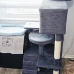 Yaheetech 54in Cat Tree. Multi-Level Cat Tower with Spacious Kitten-ear Perch. 2 Cozy Caves. Scratching Posts. Climbing Ladder. 2 Plush Balls. Durable Pet House Furniture for Indoor Kittens. Dark Gray photo review